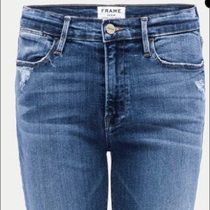 Frame- Le High Straight- Frayed Hem- Sz 30